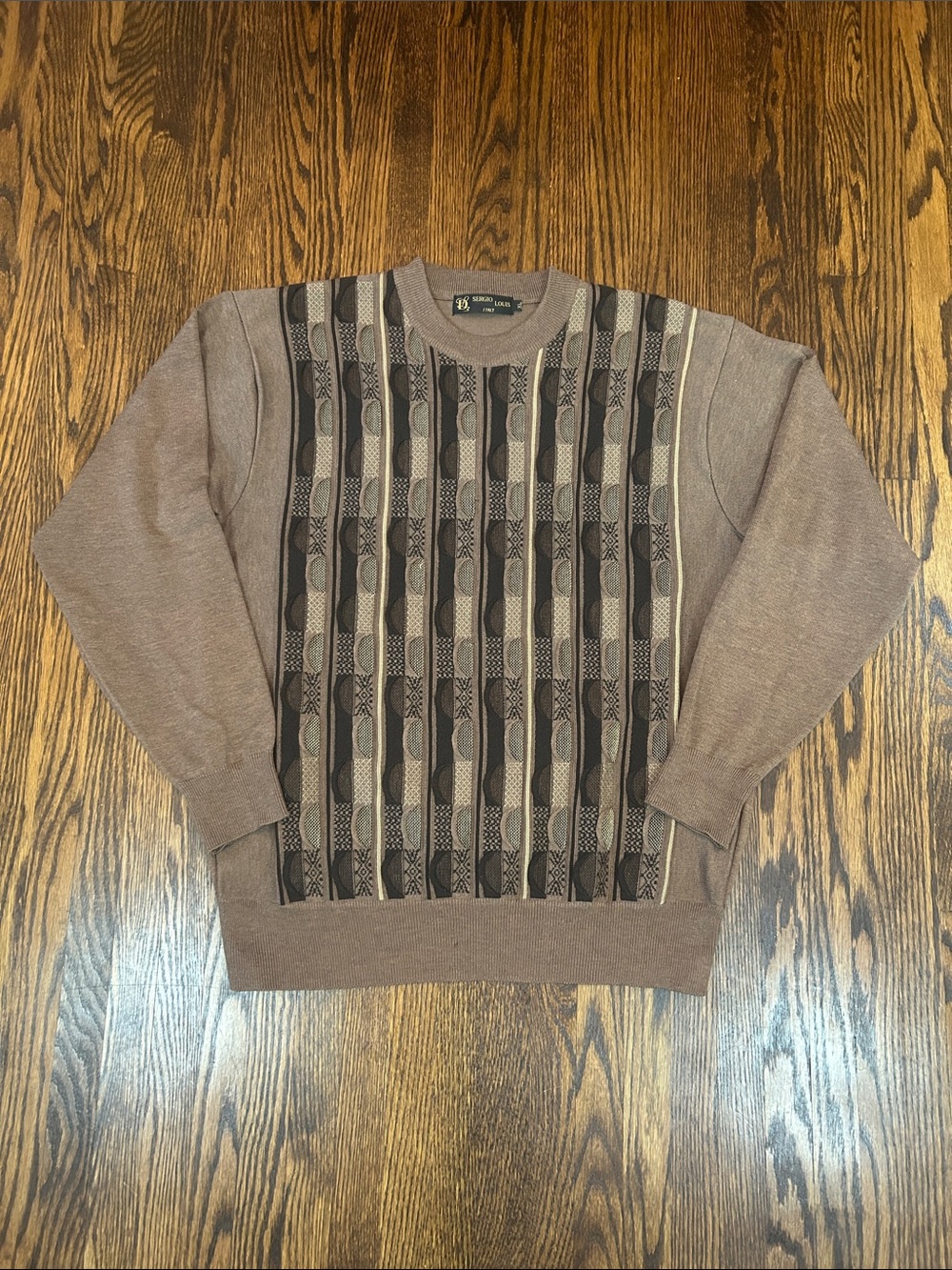 Vintage Y2K Wool Blend 3-D Knit Sweater